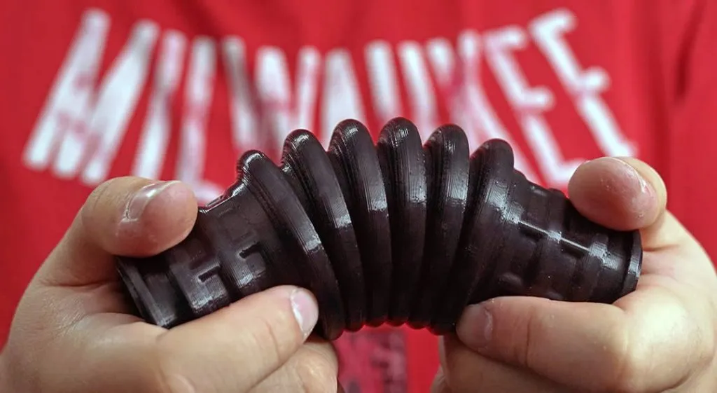 Engineering students test material