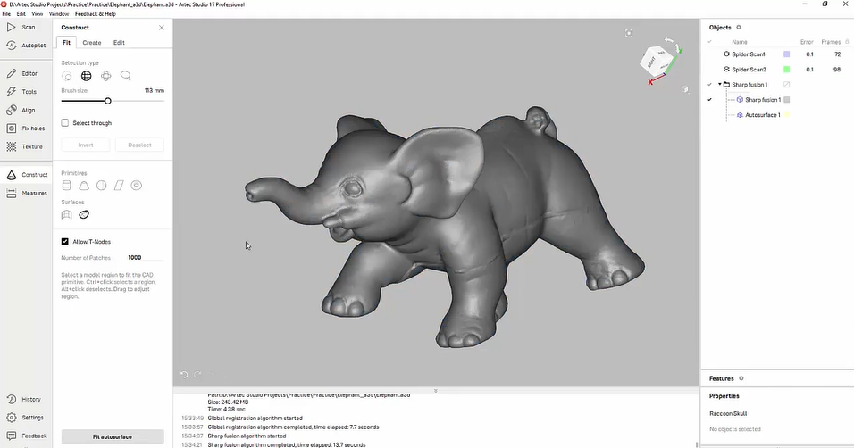 CAD friendly body in Artec Studio 17