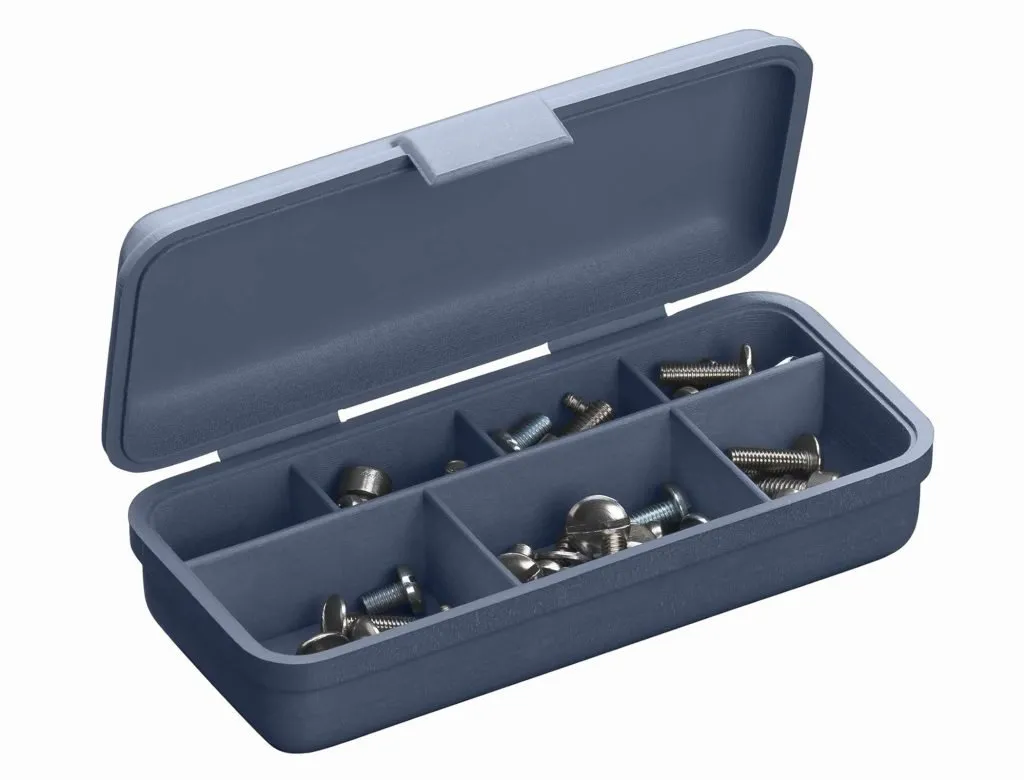 Simulated polypropylene box screws