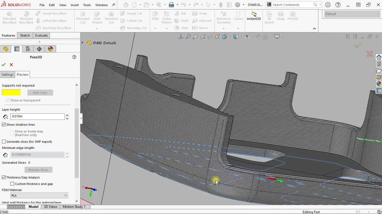 How to use the SOLIDWORKS Print 3D Tool for 3D Printing Files