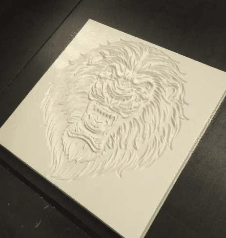 3D Printed PolyJet Lion Stamp