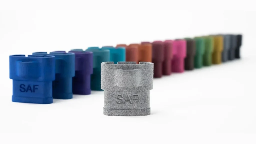 Stratasys and DyeMansion SAF Parts