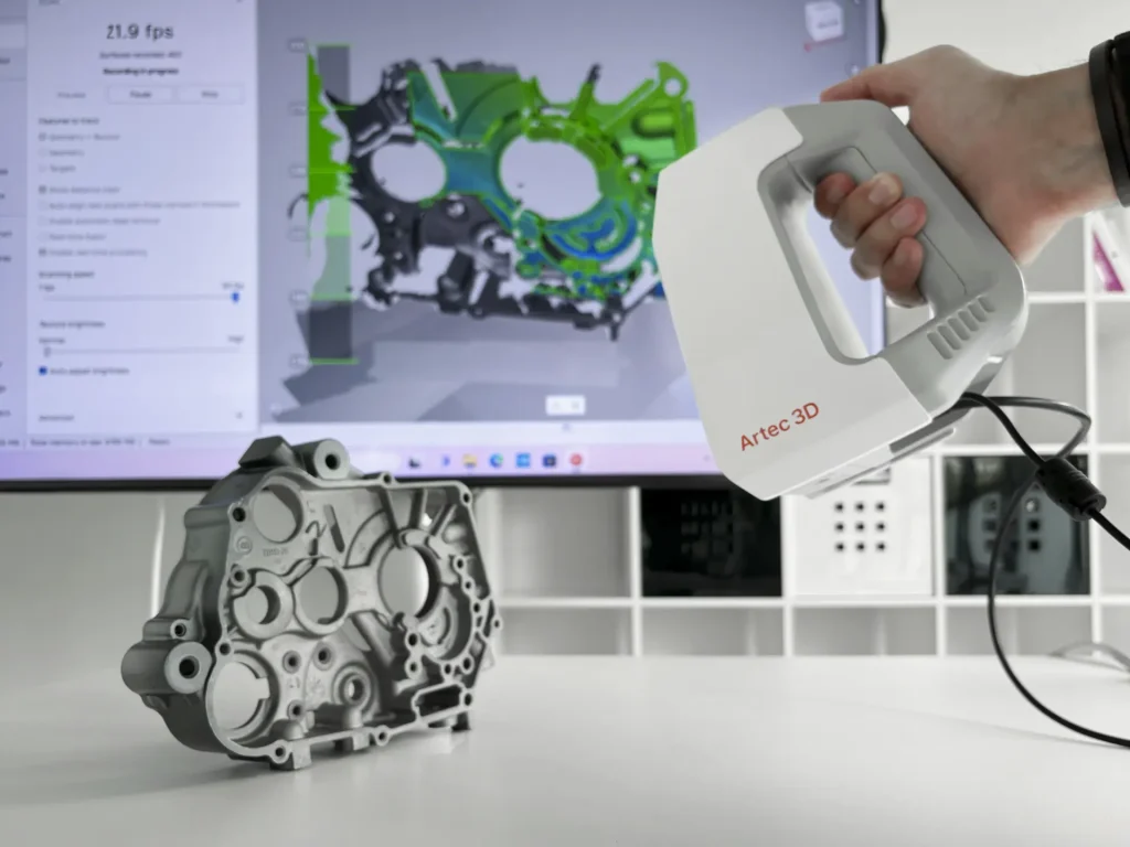 Artec Space Spider II scanning - 3d scanner sfor reverse engineering