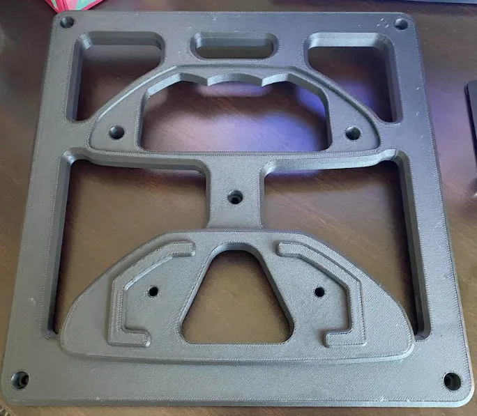 Automated FDM Support Removal 3D printed pallet used in .W. Speaker’s lighting production 